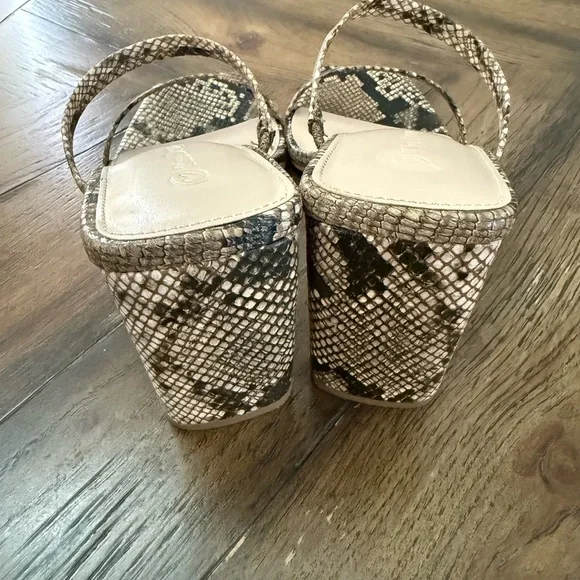 The Drop Snakeskin Strappy Heels Size 8 - Picture 6 of 7